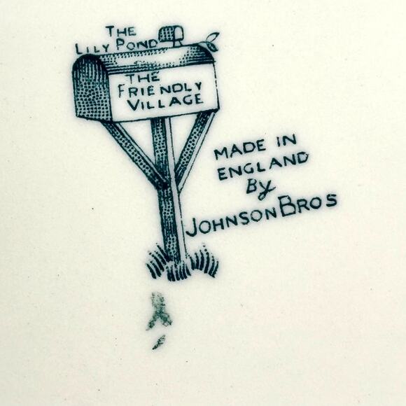 Johnson Bros Friendly Village England Vintage Lily Pond Lorne Sweet Dish-Rare! - Picture 6 of 7